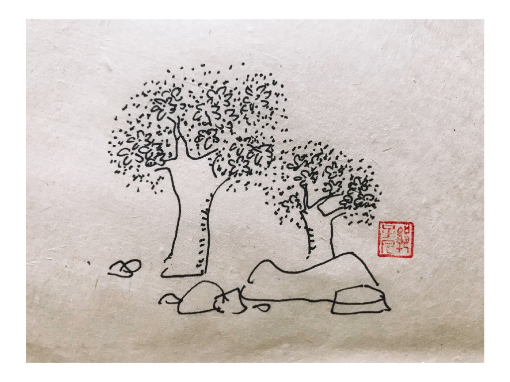 一组春天风景简笔画图片