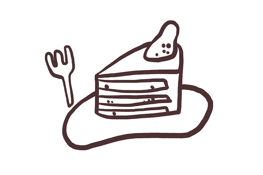 咖啡配小食手账简笔画