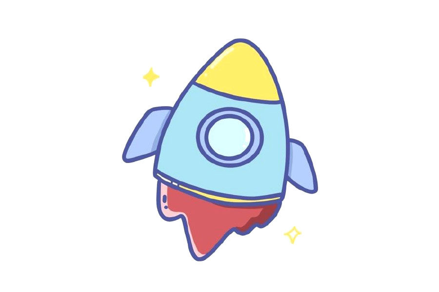 宇宙太空简笔画大全 火箭简笔画