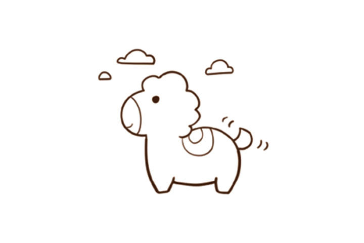 十二生肖简笔画 午马画法二