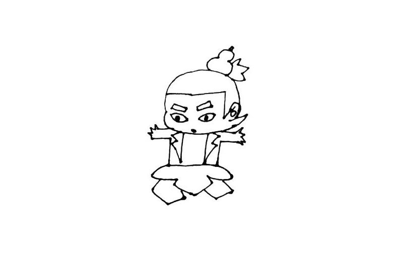 葫芦娃简笔画画法步骤