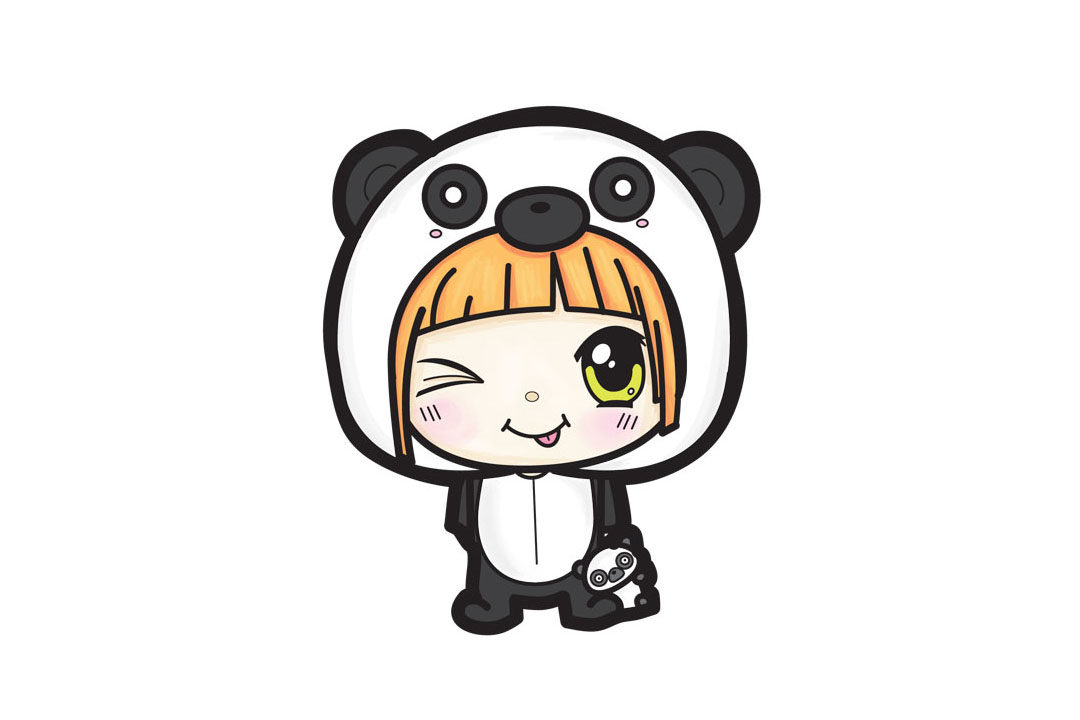 如何画可爱的卡通小女孩