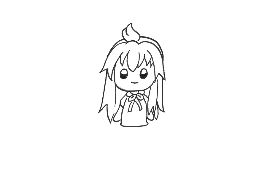 简单又可爱的小女孩简笔画画法