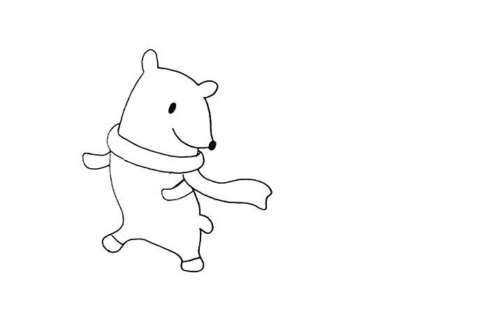 可爱北极熊简笔画教程