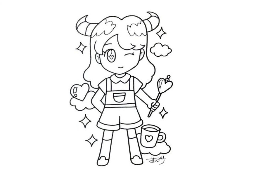 十二星座漫画人物-金牛座简笔画
