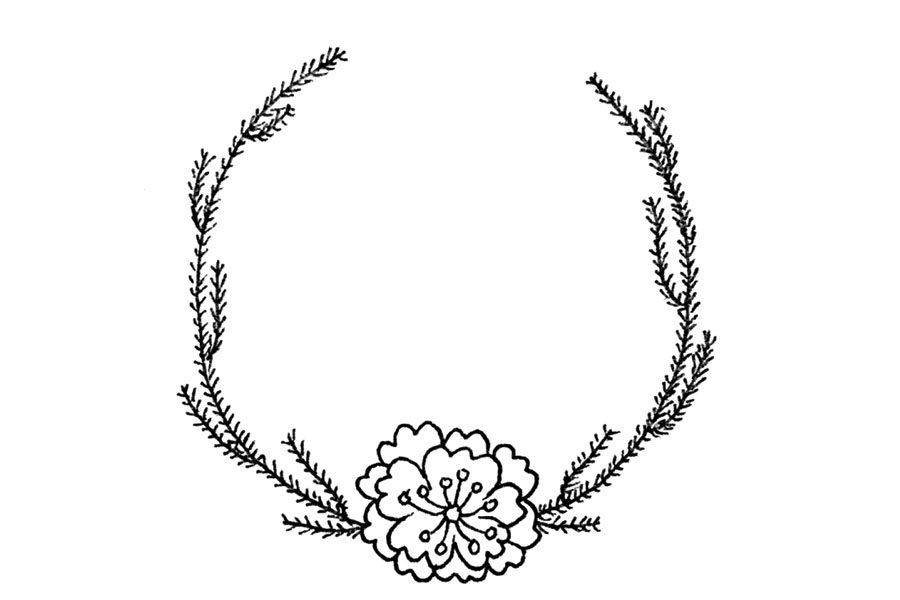 漂亮花环简笔画图片