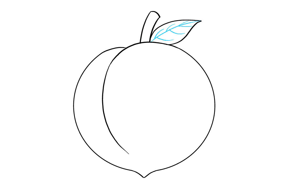 如何画桃子简笔画