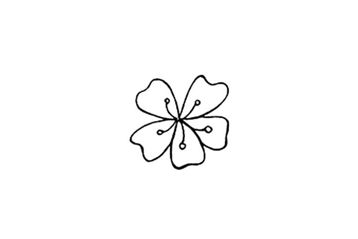 简单五步画漂亮的樱花