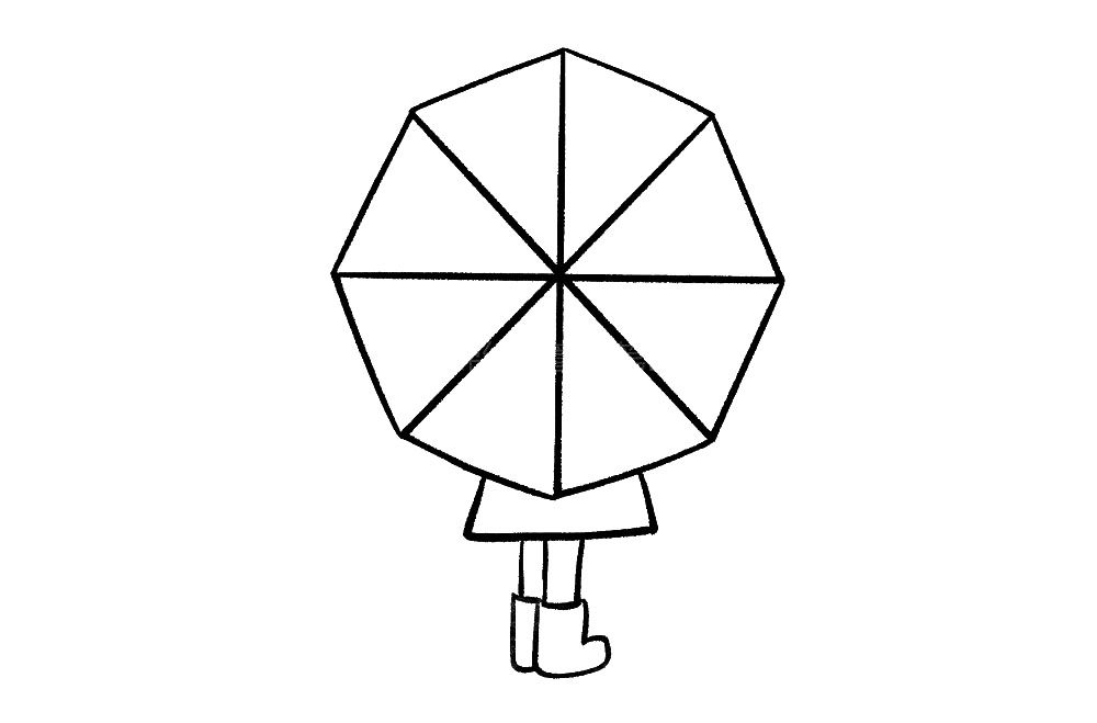 米字画雨伞简笔画