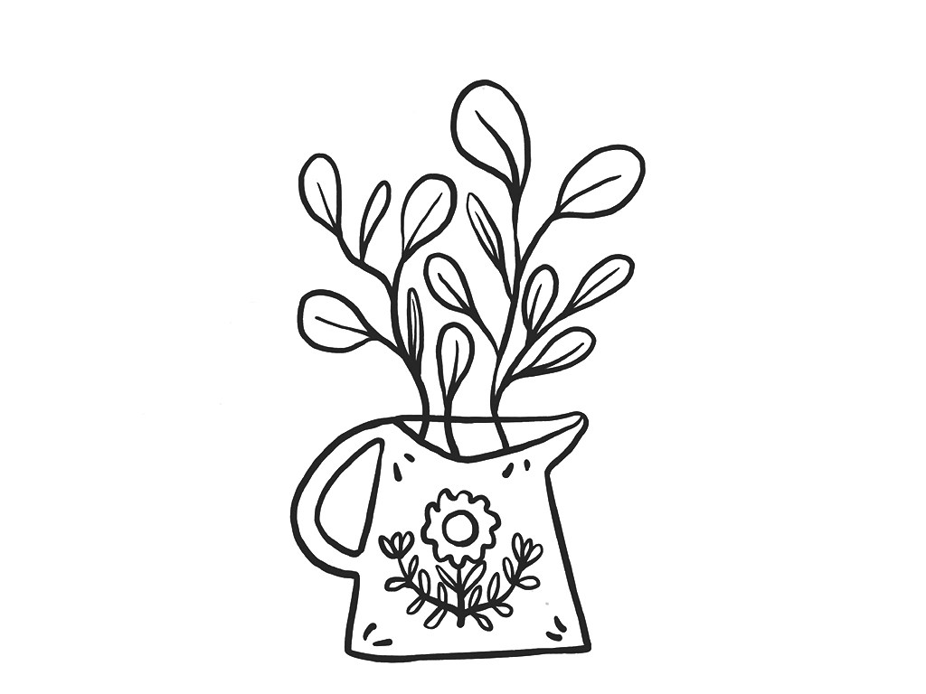 茂盛的盆栽简笔画图片