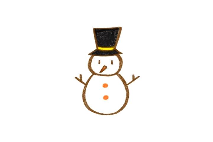 简单可爱的雪人怎么画