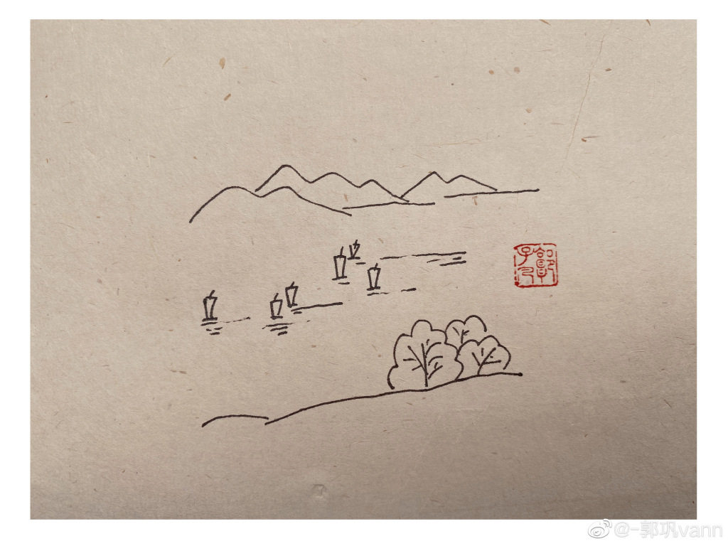 风日晴和人意好，夕阳箫鼓几船归。