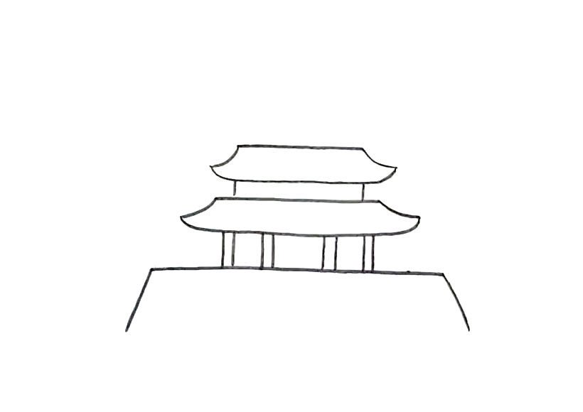 北京天安门简笔画