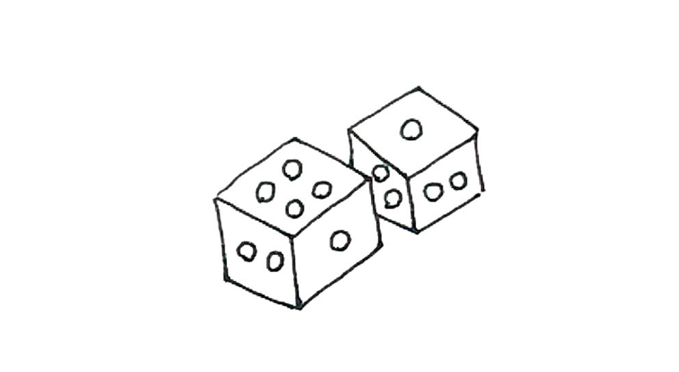 色子简笔画画法步骤