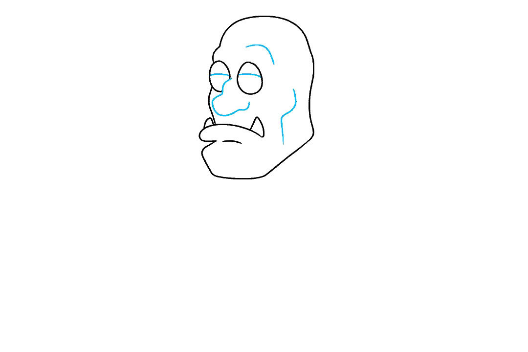 如何画绿巨魔简笔画