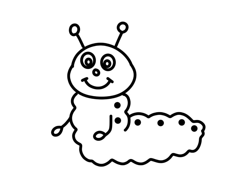 简笔画毛毛虫画法步骤