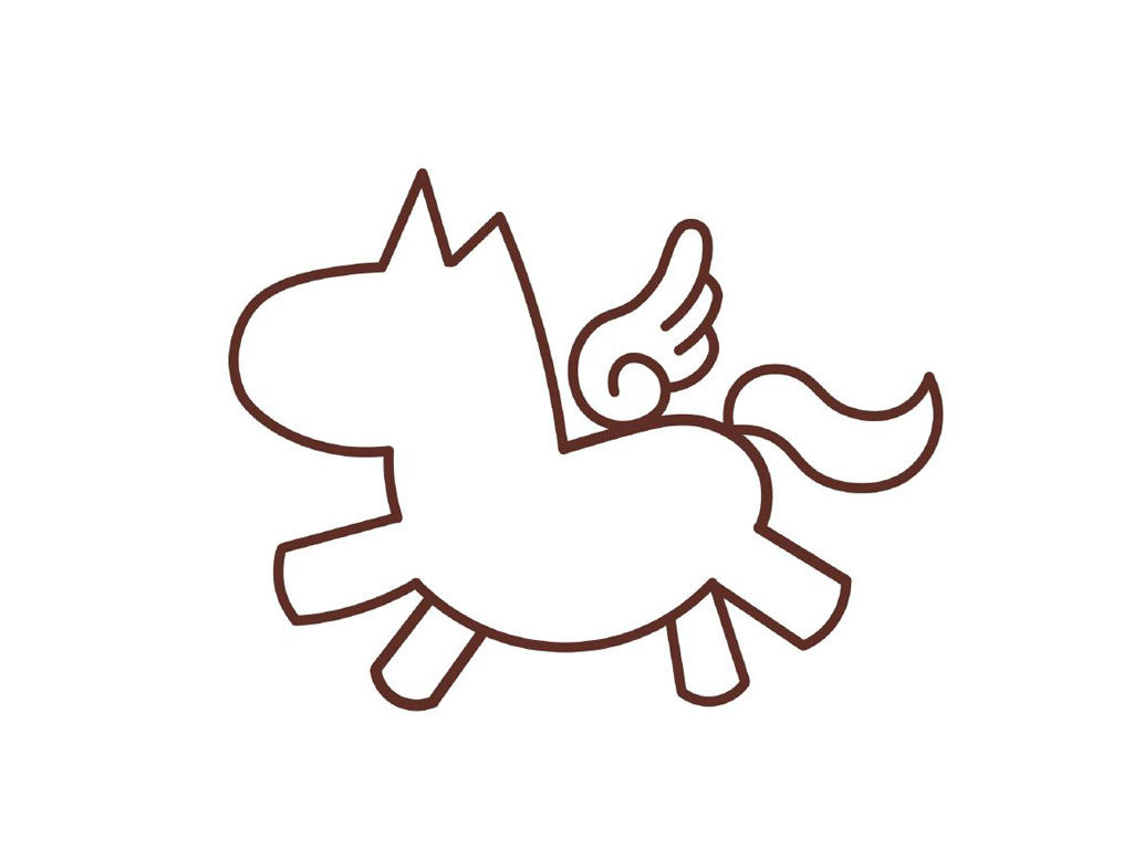 彩虹独角兽简笔画教程