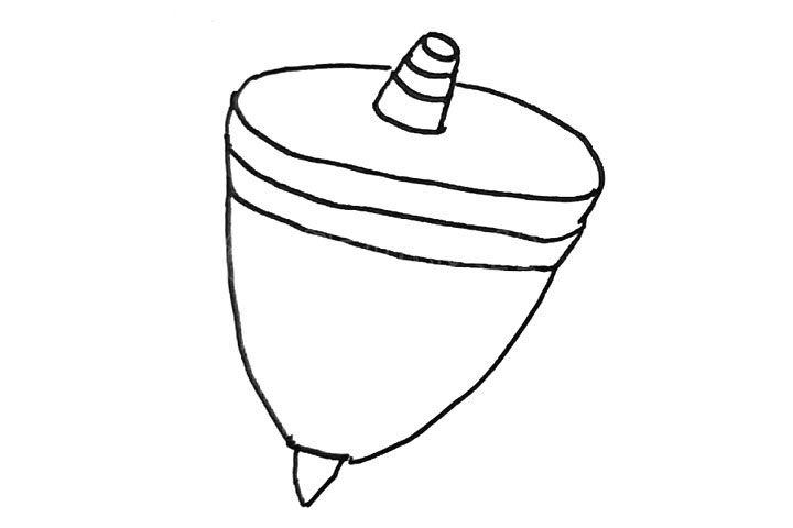 陀螺简笔画画法步骤