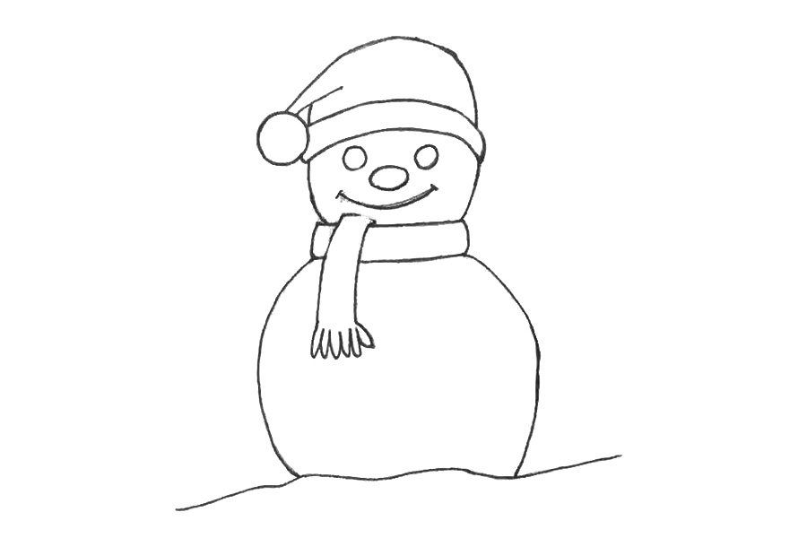 如何画雪人