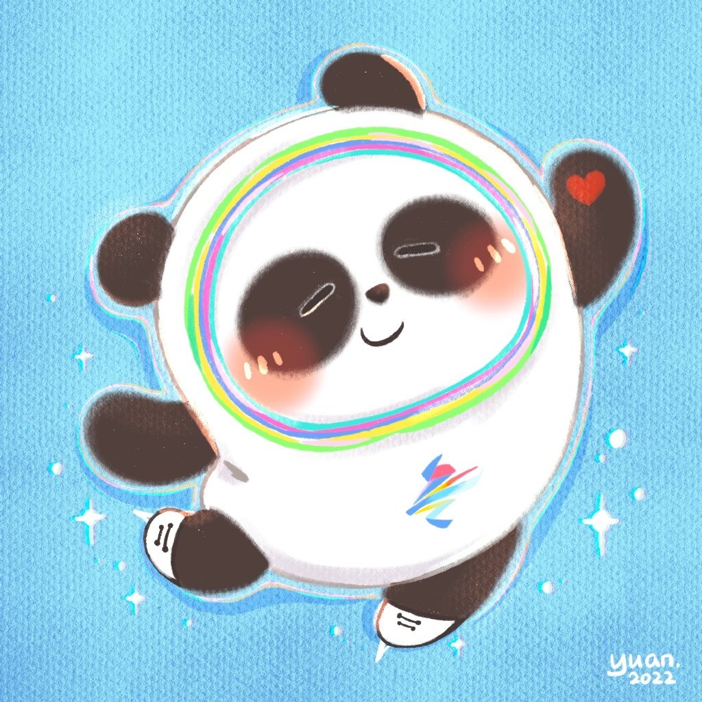 可爱冰墩墩头像简笔画