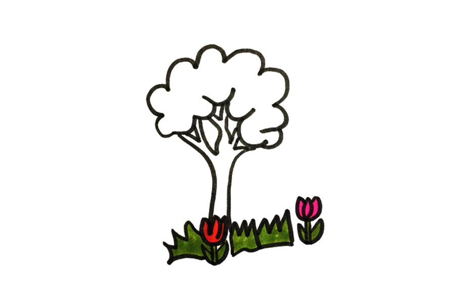 花卉树木简笔画画法