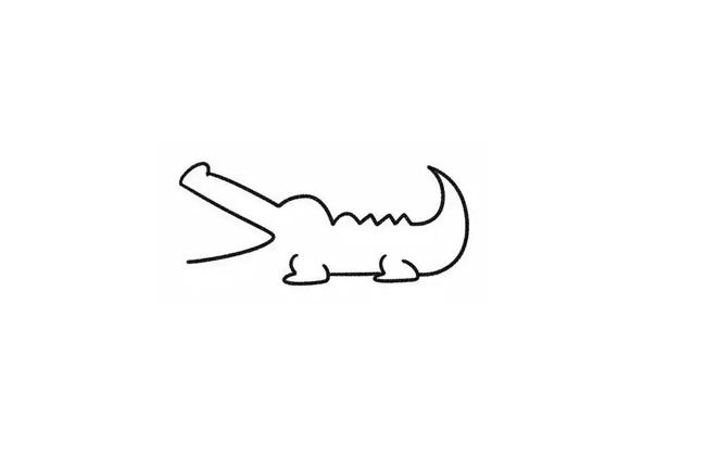 鳄鱼简笔画的画法