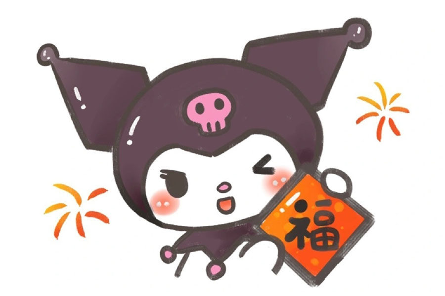 一组可爱的新年动物简笔画图片