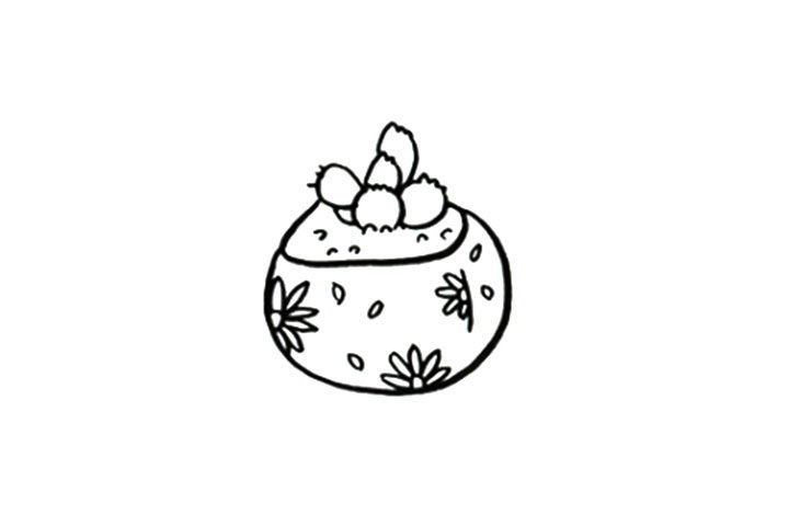 圆盆熊童子怎么画