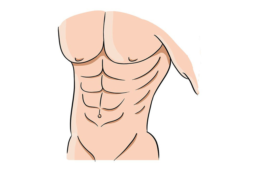 如何画腹肌