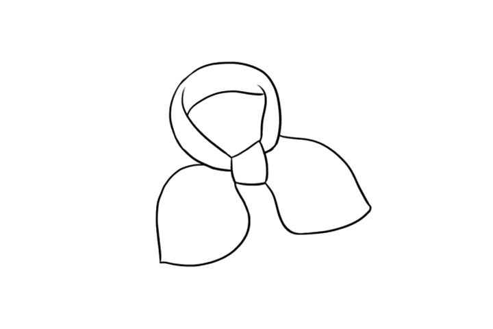 简单围巾简笔画画法步骤