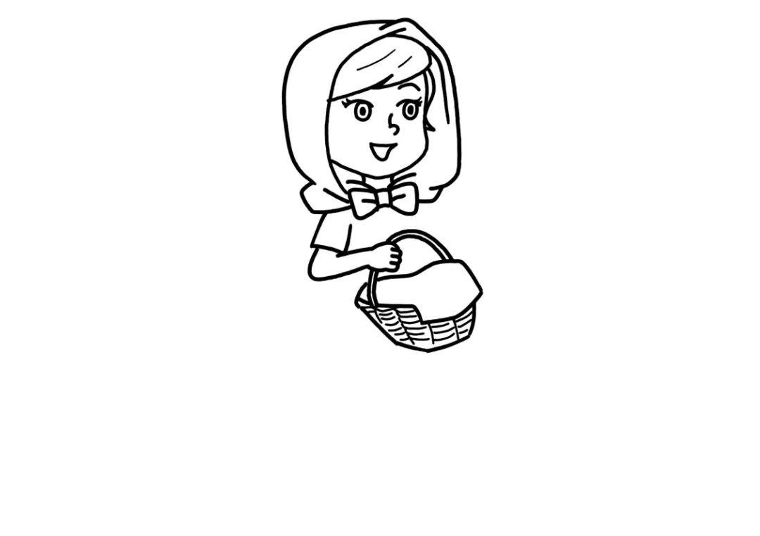 童话故事简笔画 小红帽简笔画