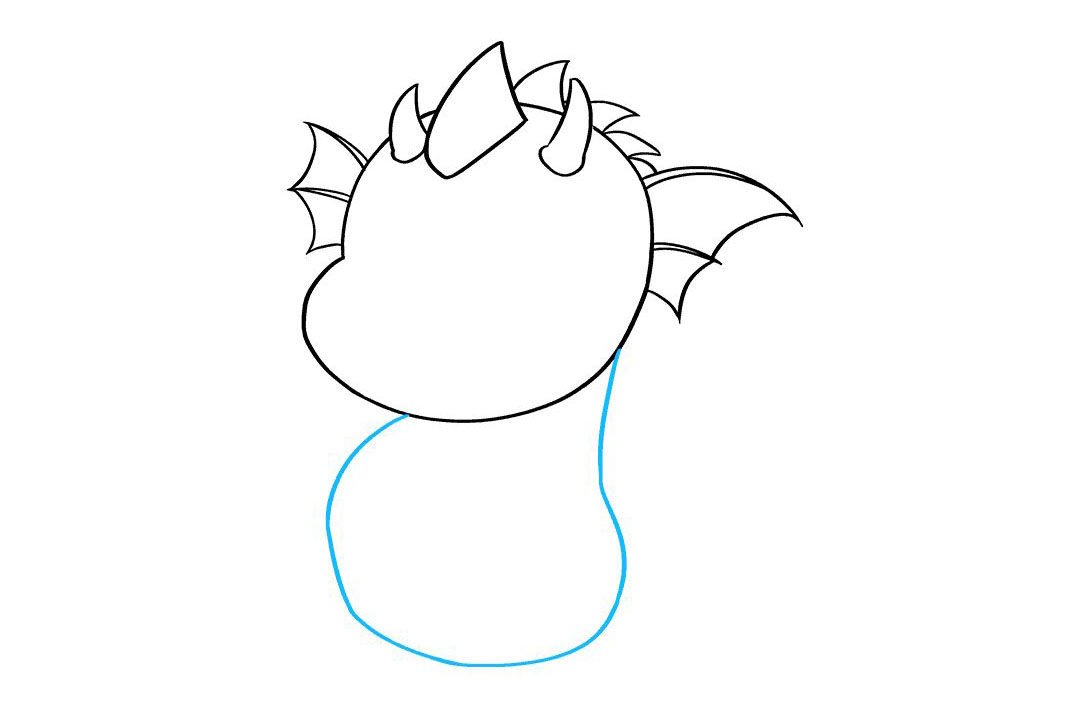 如何画卡通小青龙简笔画
