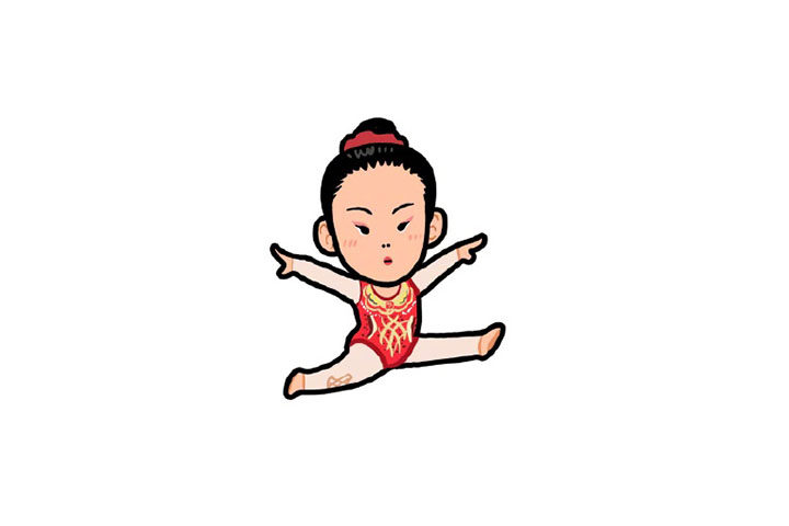 奥运冠军小头像简笔画图片