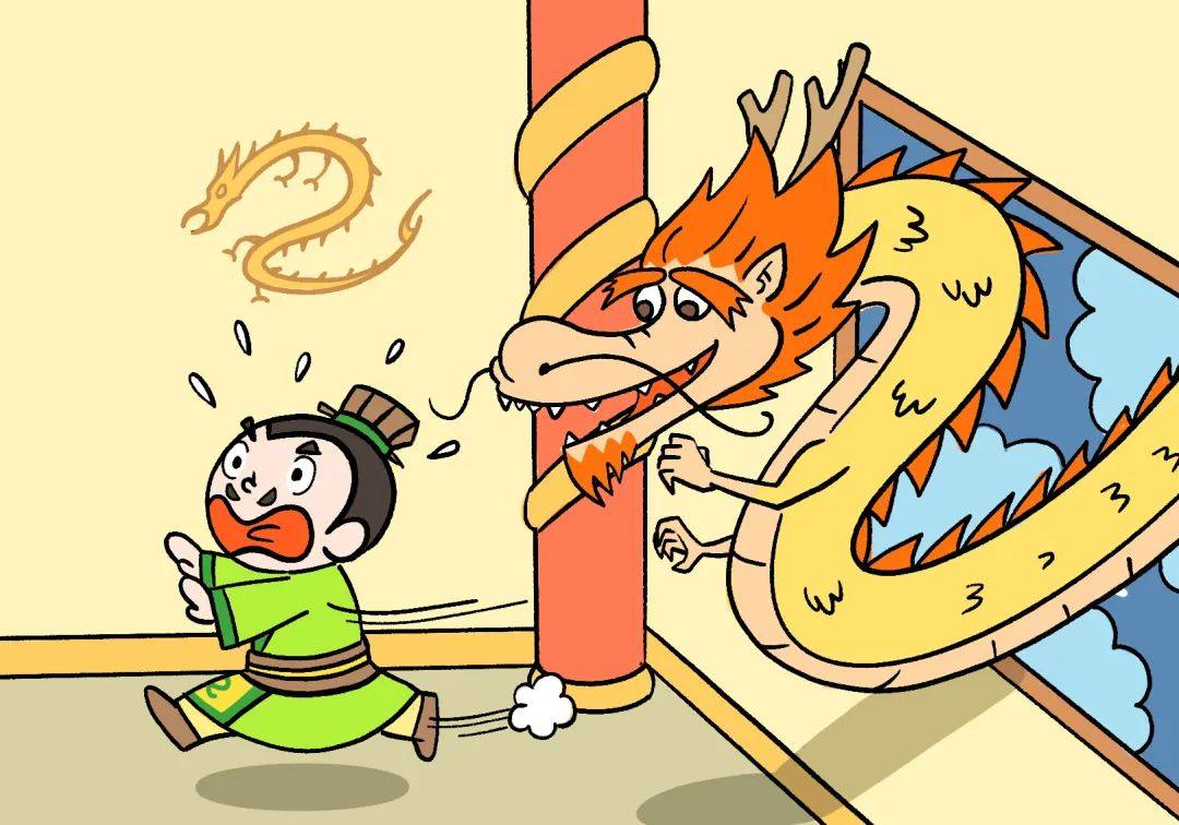 成语故事简笔画 叶公好龙