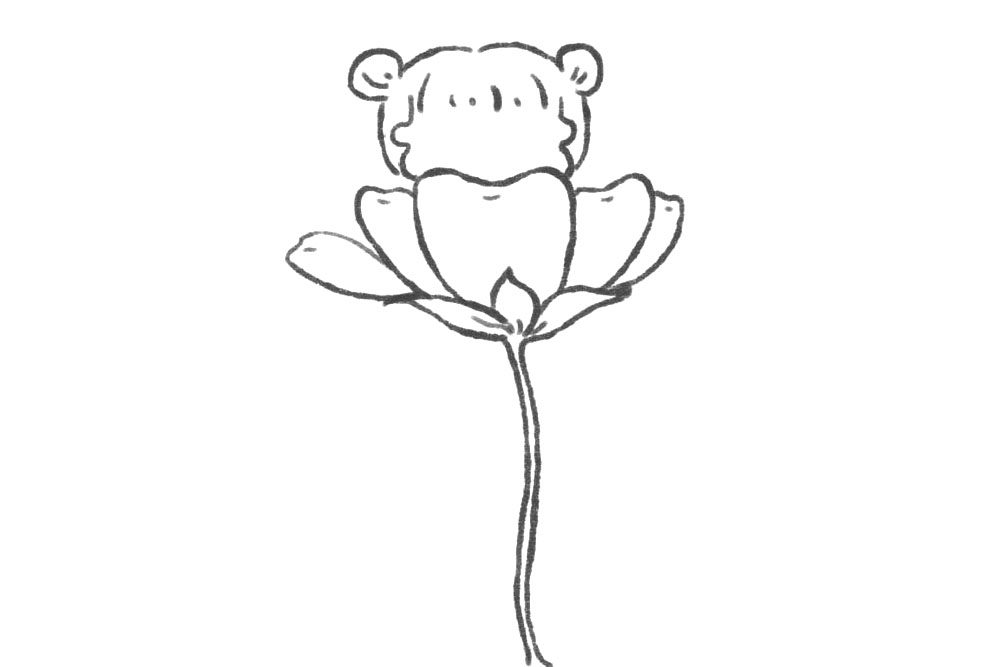 小花仙简笔画画法步骤