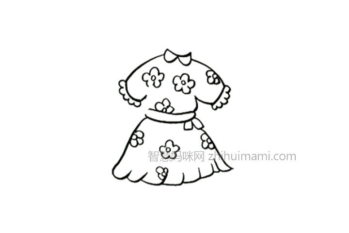 裙子简笔画大全 小花裙怎么画