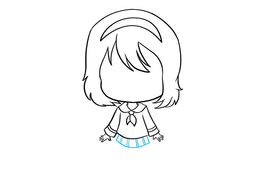 如何画可爱的动漫小女孩