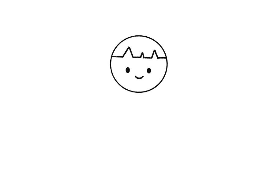 6步学画可爱的小红帽简笔画