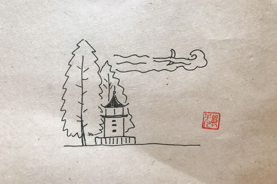 北京著名建筑简笔画图片 天安门 故宫