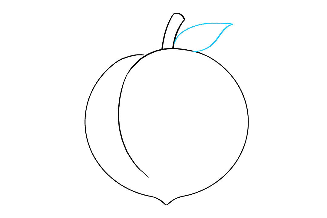 如何画桃子简笔画