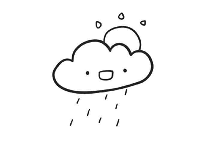 天气简笔画 雨天怎么画