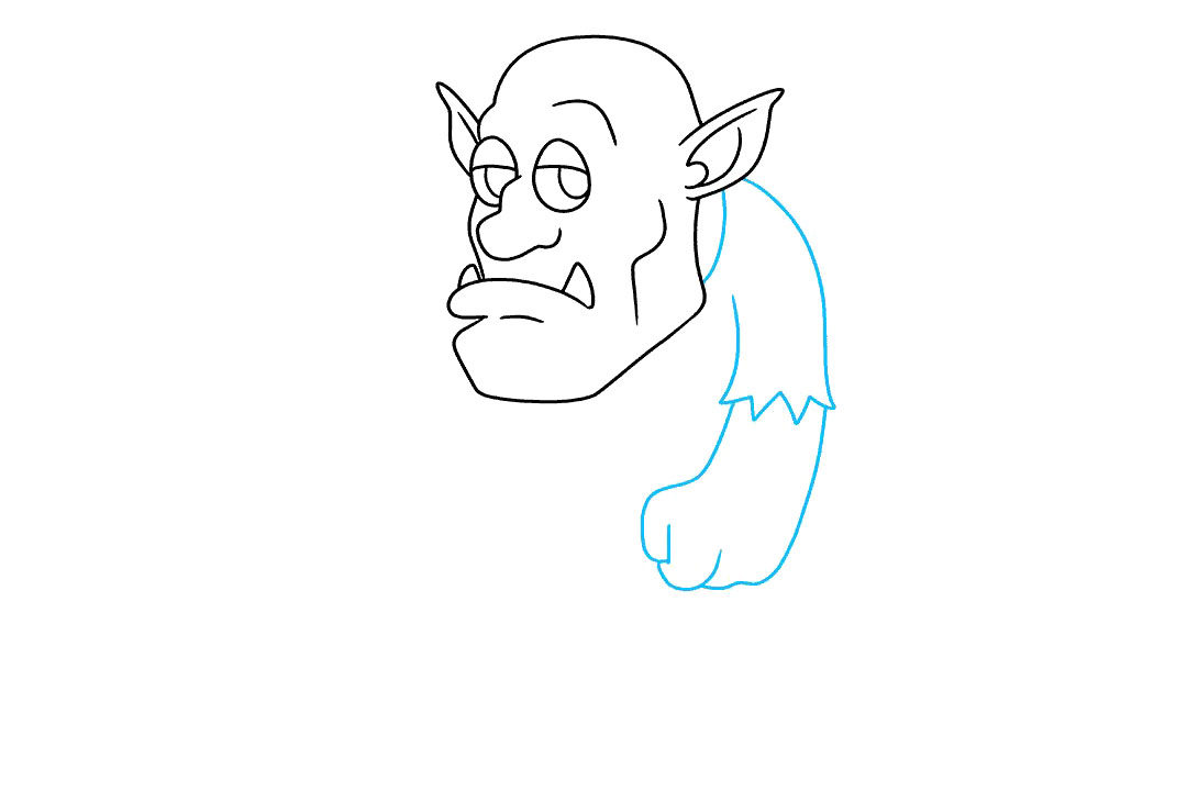 如何画绿巨魔简笔画