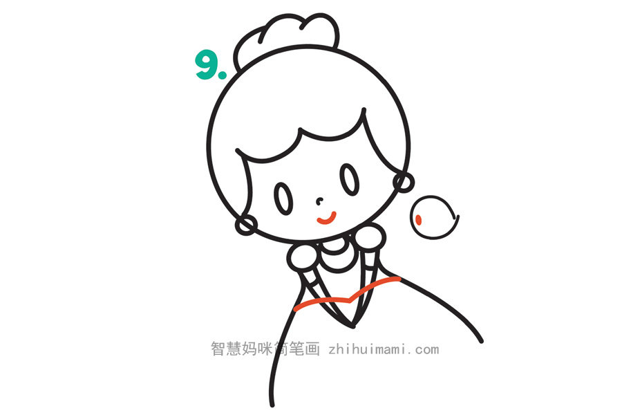 可爱版灰姑娘的简单画法