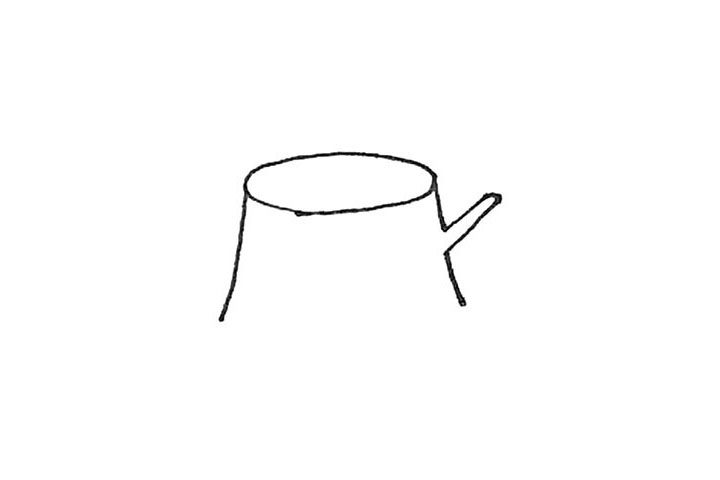 树桩简笔画画法步骤