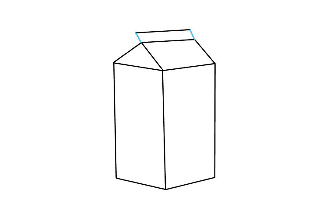 牛奶盒的画法