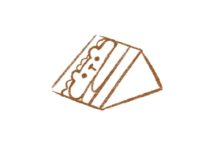 食物简笔画大全 兔兔三明治怎么画