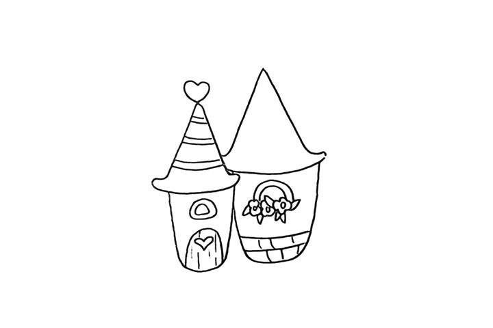 橘子小屋简笔画教程