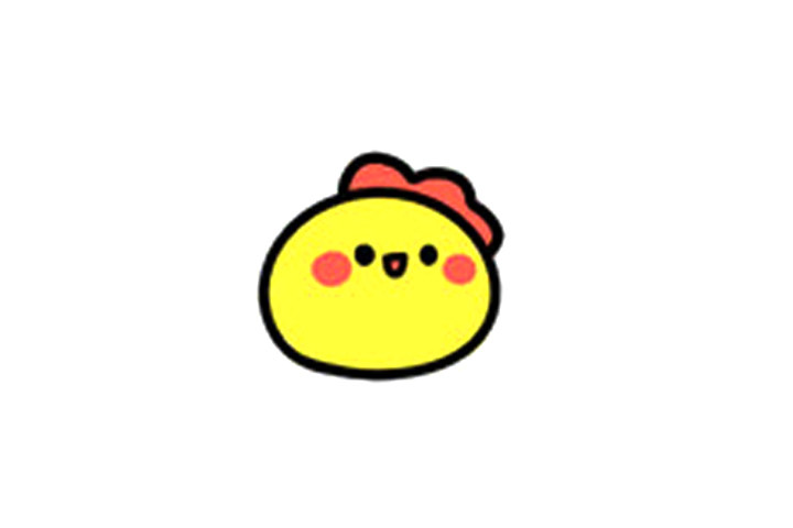 卡通小黄鸡头像简笔画