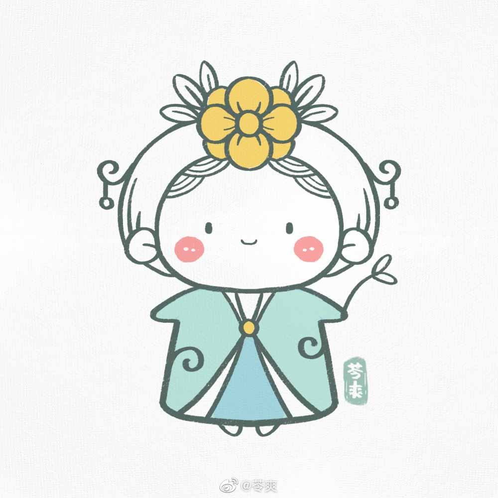 一组可爱的春日小画