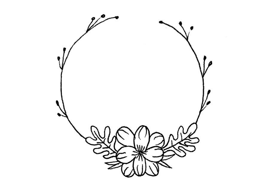 漂亮花环简笔画图片